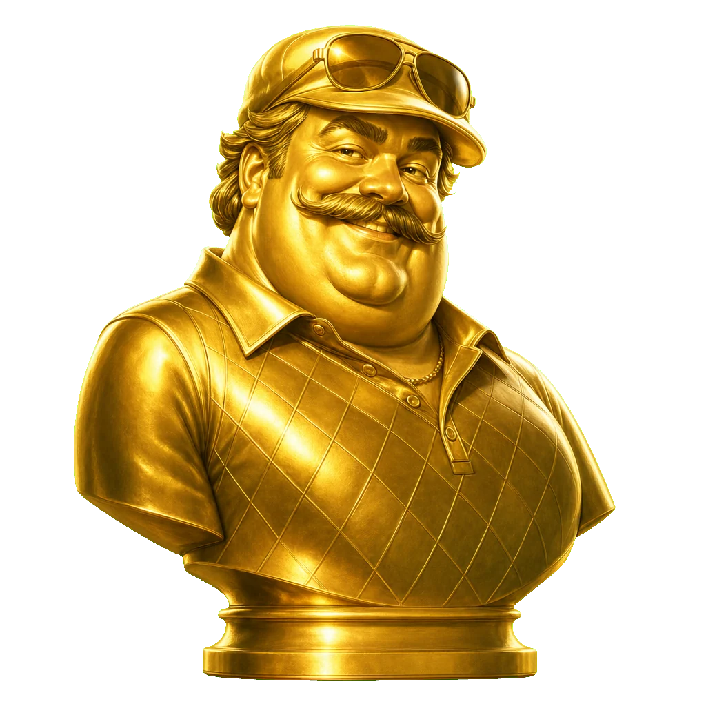 FAIRWAY CRASH golden golfer trophy